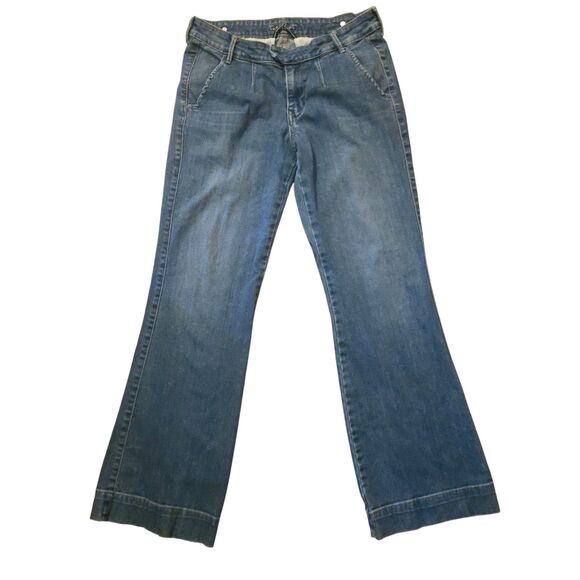 Y2K Old Navy The Flirt Size 6 Jeans Mid Rise Boot Cut Stretchy Grunge - Picture 1 of 10